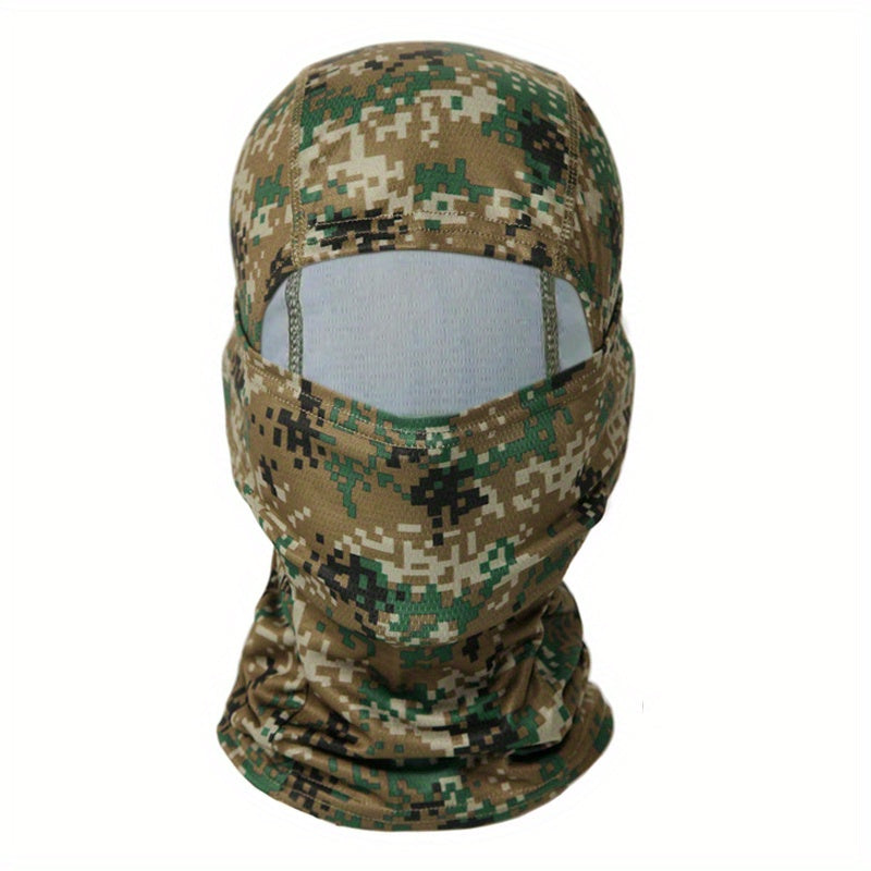 Camouflage Balaclava Cap for Outdoor Sports, Hiking, and Cycling - Sun Protection and Moisture-Wicking Headwear