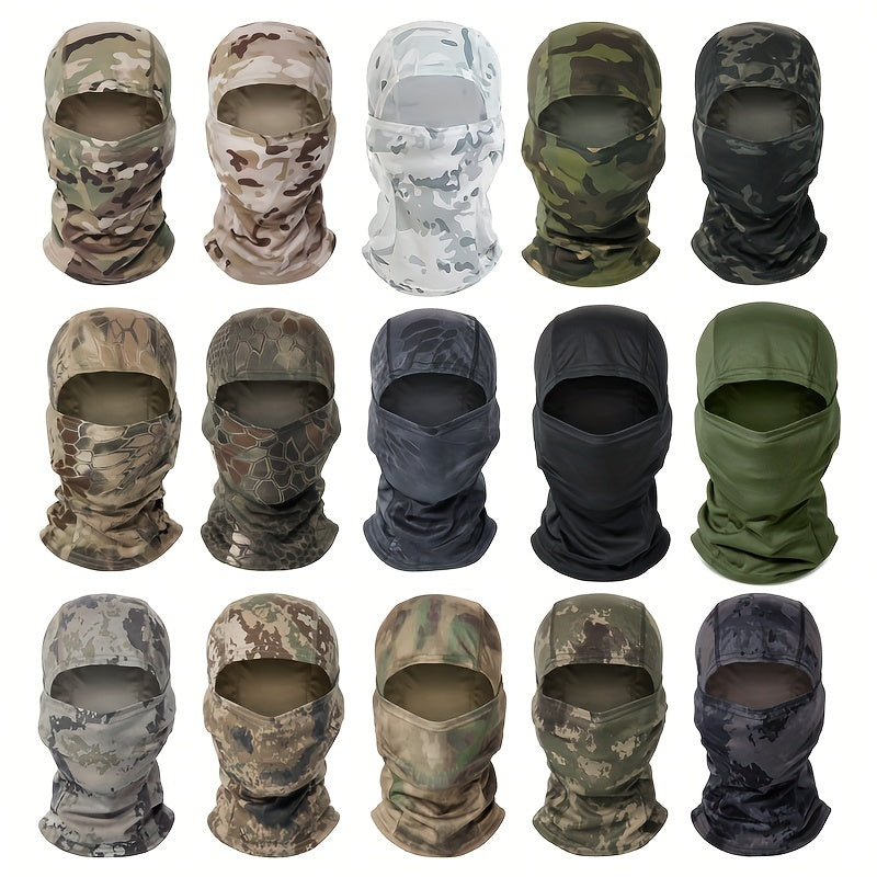 Camouflage Balaclava Cap for Outdoor Sports, Hiking, and Cycling - Sun Protection and Moisture-Wicking Headwear