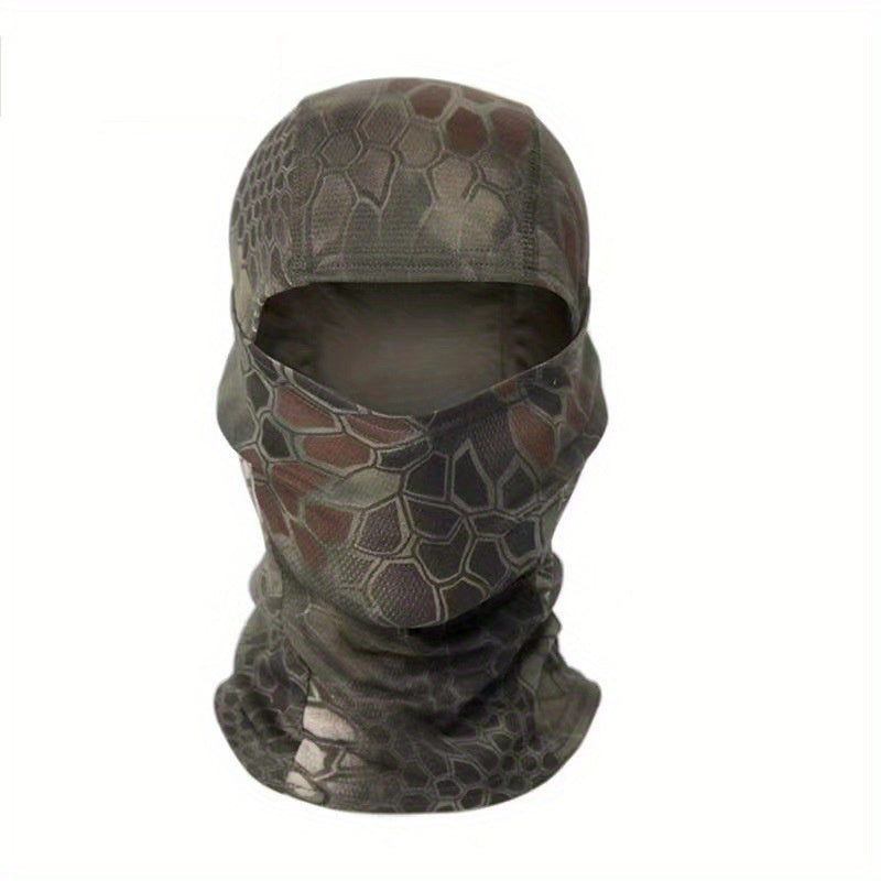 Camouflage Balaclava Cap for Outdoor Sports, Hiking, and Cycling - Sun Protection and Moisture-Wicking Headwear