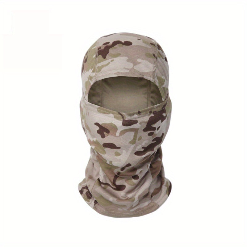 Camouflage Balaclava Cap for Outdoor Sports, Hiking, and Cycling - Sun Protection and Moisture-Wicking Headwear