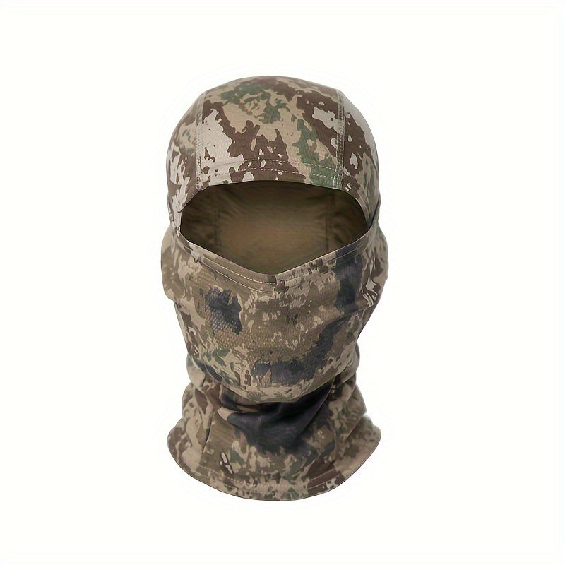 Camouflage Balaclava Cap for Outdoor Sports, Hiking, and Cycling - Sun Protection and Moisture-Wicking Headwear