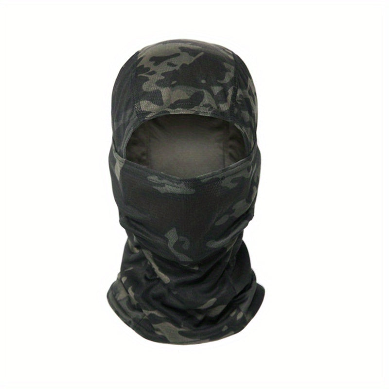 Camouflage Balaclava Cap for Outdoor Sports, Hiking, and Cycling - Sun Protection and Moisture-Wicking Headwear