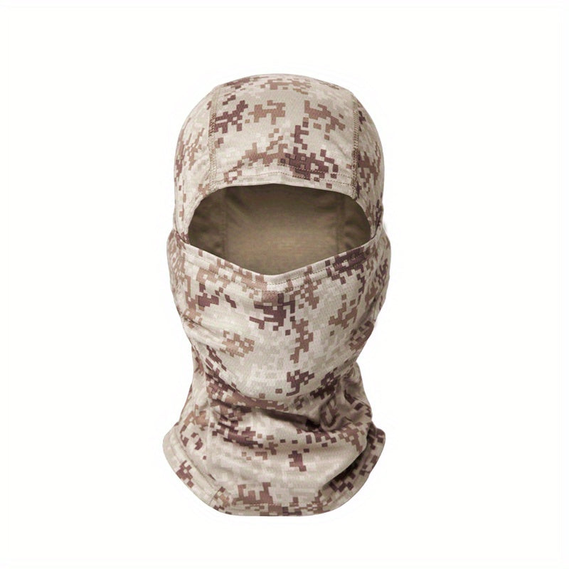 Camouflage Balaclava Cap for Outdoor Sports, Hiking, and Cycling - Sun Protection and Moisture-Wicking Headwear