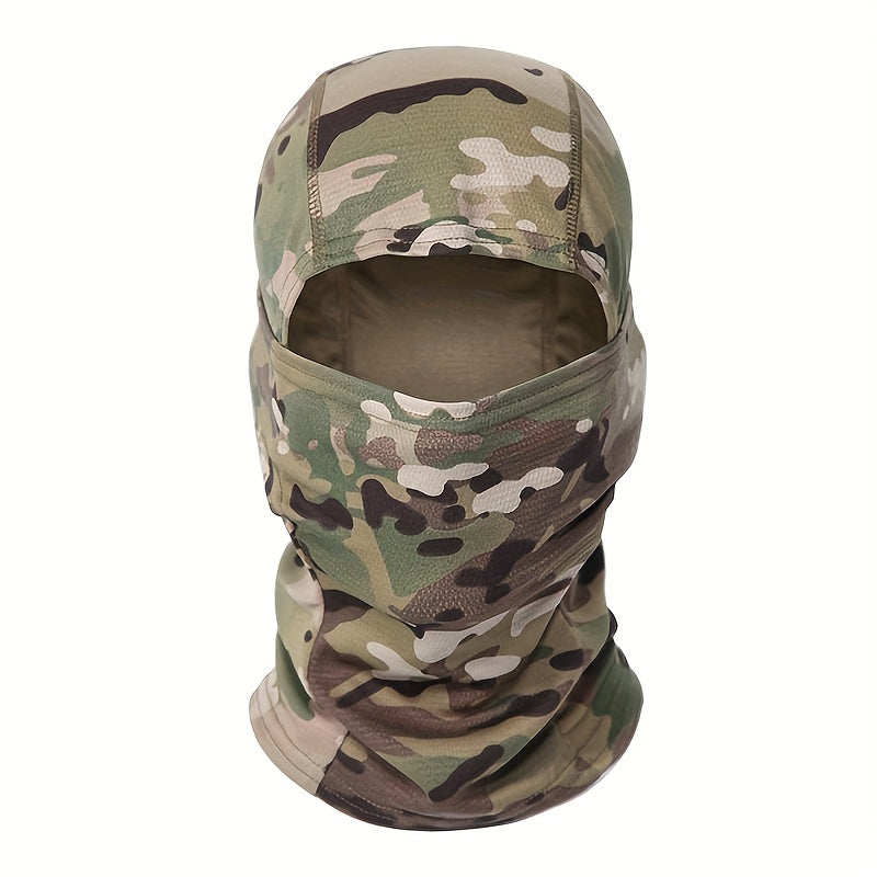 Camouflage Balaclava Cap for Outdoor Sports, Hiking, and Cycling - Sun Protection and Moisture-Wicking Headwear