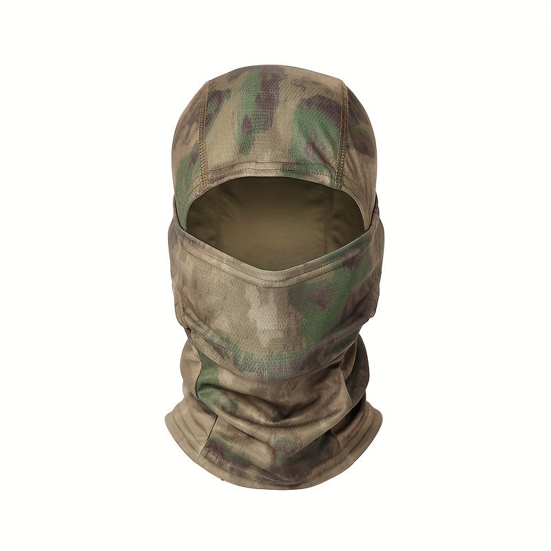 Camouflage Balaclava Cap for Outdoor Sports, Hiking, and Cycling - Sun Protection and Moisture-Wicking Headwear