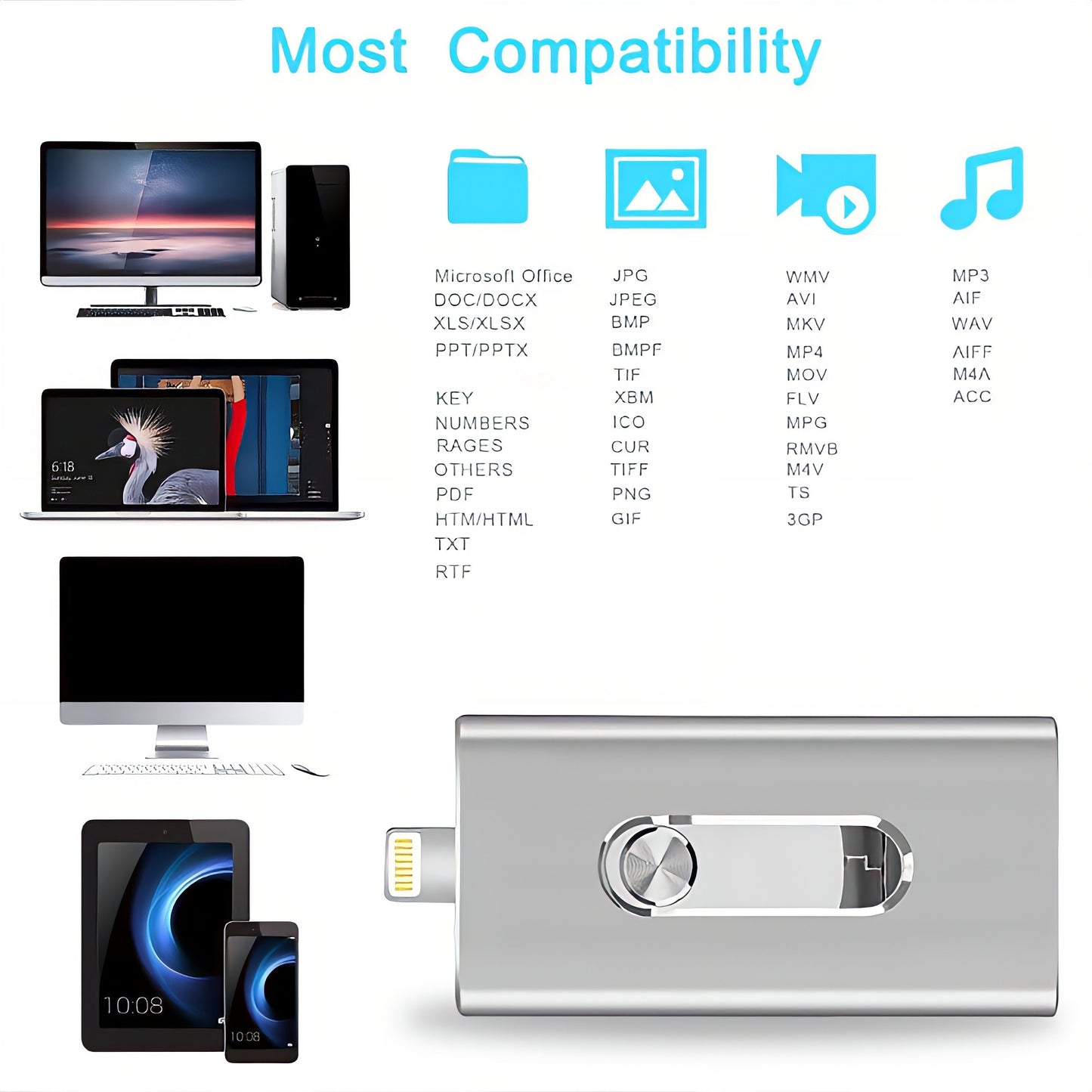 USB 3.0 Photostick for Phone, Tablet, and PC