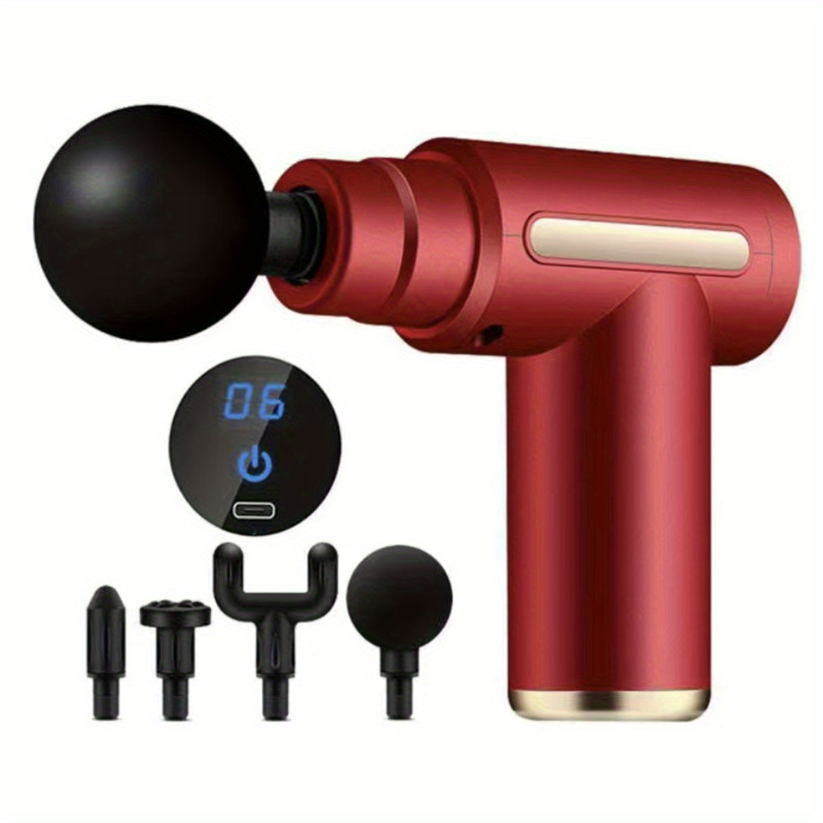 1pc Massage Gun, Deep Tissue Muscle Handheld Percussion Massager For Body, Back And Neck Pain, Ultra Compact Elegant Design, Powered By High Torque, Father's Day Gift For Dad