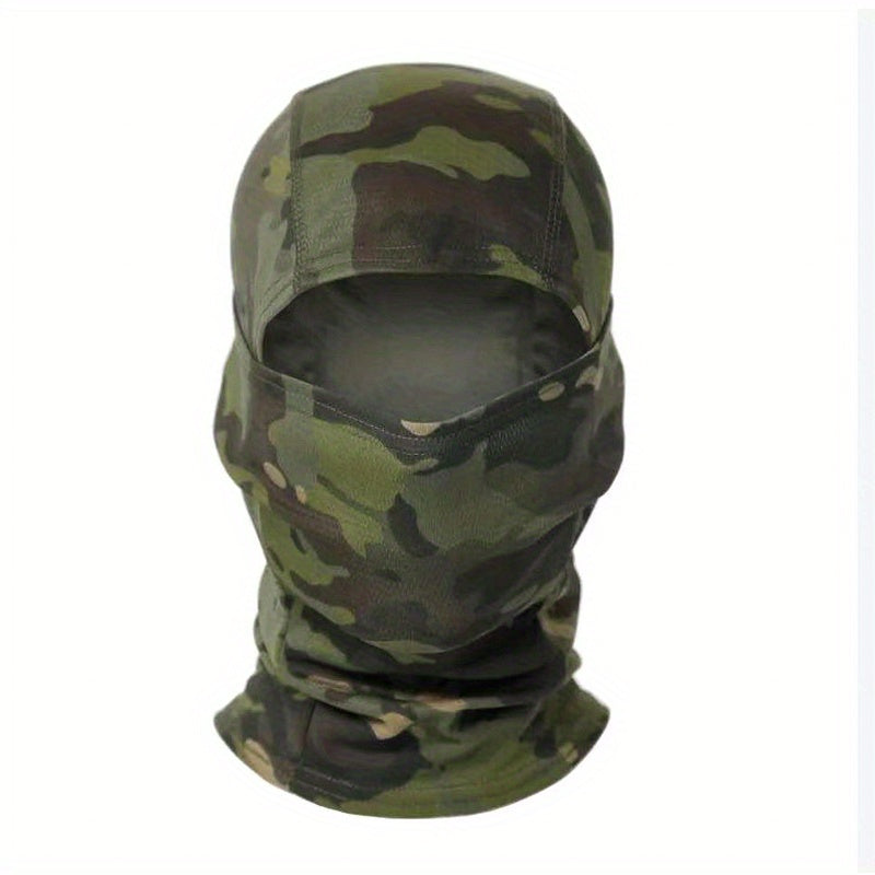 Camouflage Balaclava Cap for Outdoor Sports, Hiking, and Cycling - Sun Protection and Moisture-Wicking Headwear