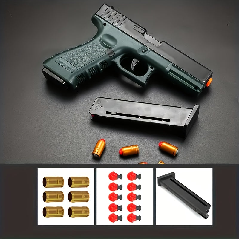 G17 Airsoft Pistol Armas CS Shooting Weapons Gun Toy - 1pc Shell Ejection Soft Bullet Toy Gun For Teen Boys (Continuous Emission) Christmas, Halloween, Thanksgiving Gift,plastic Material