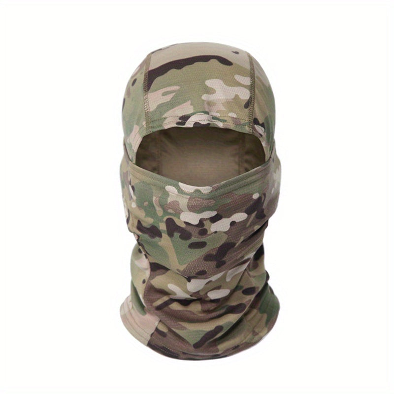 Camouflage Balaclava Cap for Outdoor Sports, Hiking, and Cycling - Sun Protection and Moisture-Wicking Headwear