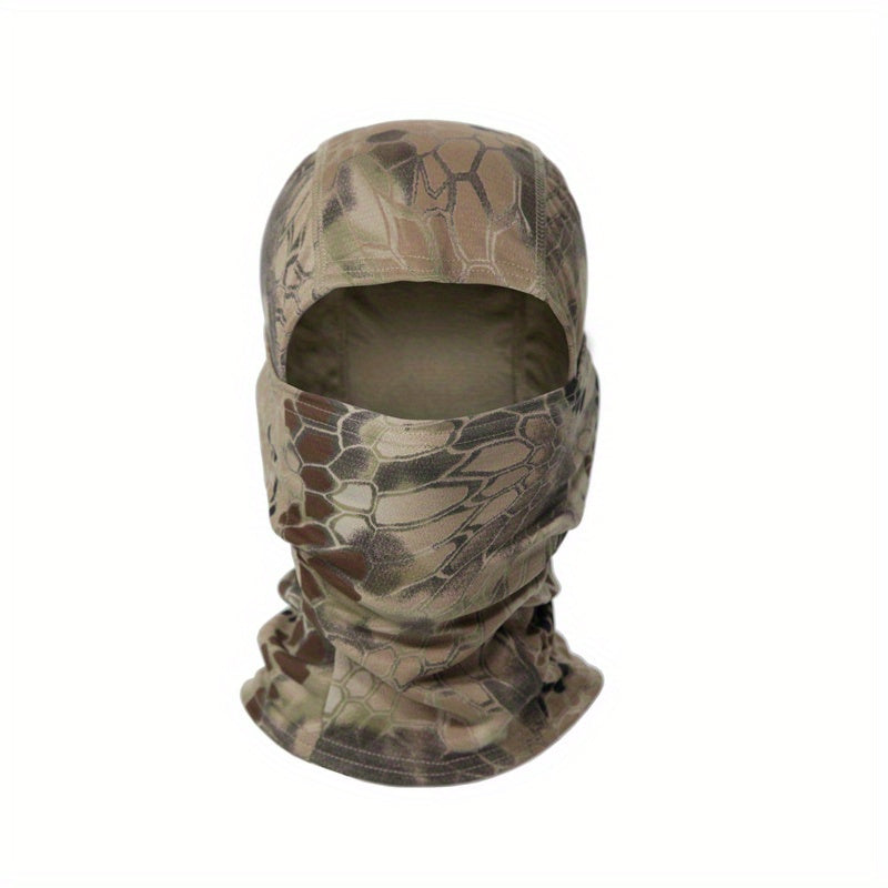 Camouflage Balaclava Cap for Outdoor Sports, Hiking, and Cycling - Sun Protection and Moisture-Wicking Headwear