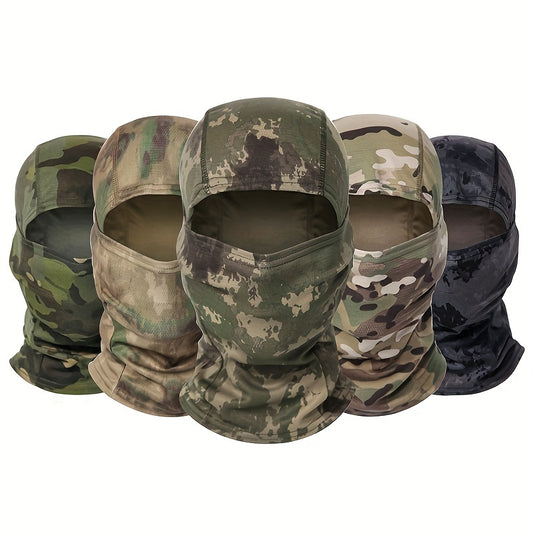 Camouflage Balaclava Cap for Outdoor Sports, Hiking, and Cycling - Sun Protection and Moisture-Wicking Headwear